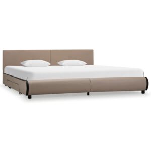 Cadru pat cu sertare cappuccino 180x200 cm piele artificială