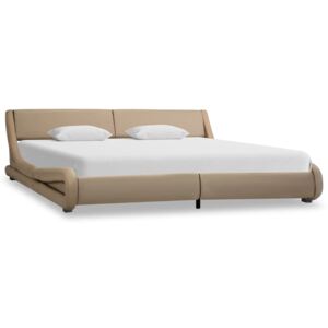 Cadru de pat, cappuccino, 180 x 200 cm, piele ecologică