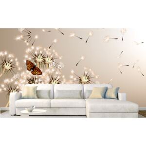 Foto tapet 3D Dandelions And Butterfly, Dimex, 5 fâșii, 375 x 250cm