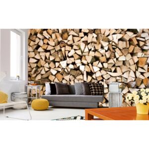 Foto tapet 3D Timber Logs, Dimex, 5 fâșii, 375 x 250cm
