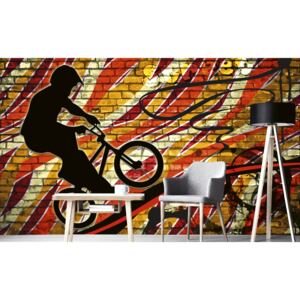 Foto tapet 3D Bicycle Red, Dimex, 5 fâșii, 375 x 250cm