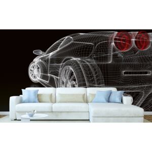 Foto tapet 3D Car Model Dark, Dimex, 5 fâșii, 375 x 250cm