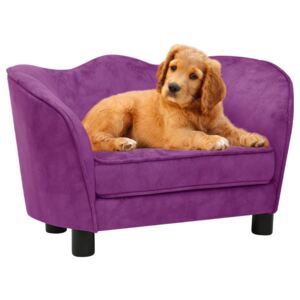 Canapea pentru câini, vișiniu, 66x43x40 cm, pluș