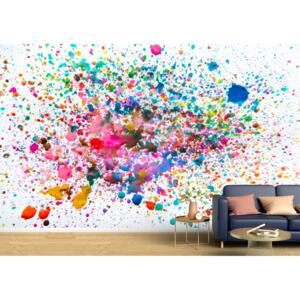 Tapet Premium Canvas - Culori pe panza abstract