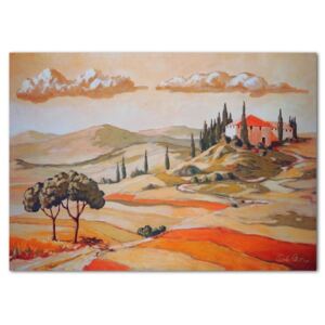 Tablou CARO - House In The Hills 40x30 cm