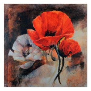 Tablou CARO - Poppies - Still Life 30x30 cm