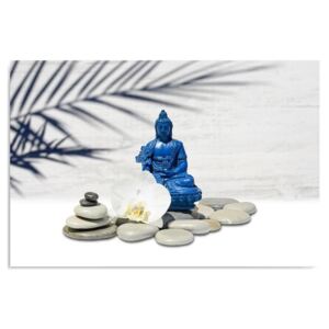 Tablou CARO - Blue Buddha On Stones 40x30 cm