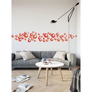 GLIX Bubbles bicolour II. - autocolant de perete Portocaliu 2 x 30 x 30 cm