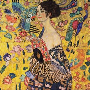 Reproducere tablou Gustav Klimt - Lady with Fan, 60 x 60 cm