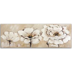 Tablou CARO - Three White Flowers 70x25 cm