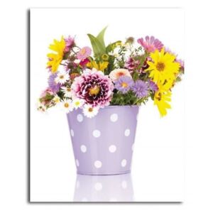 Tablou CARO - Flowers In A Purple Vase 30x40 cm