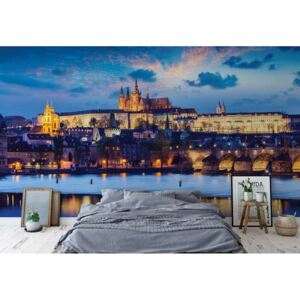 Fototapet - Prague City River Reflections Vliesová tapeta - 206x275 cm