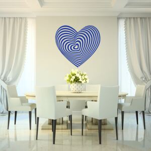GLIX Hypno heart - autocolant de perete Albastru 50 x 45 cm