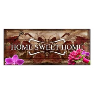 Tablou CARO - Home Sweet Home In Bronze 50x20 cm