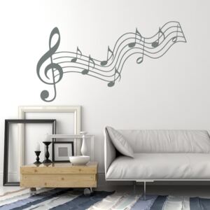 GLIX Music - autocolant de perete Gri 50x30 cm