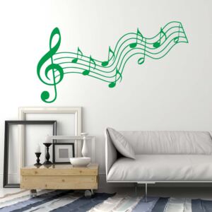 GLIX Music - autocolant de perete Verde 50x30 cm