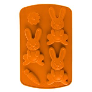 Forma din silicon Iepure - portocaliu - Mărimea 13,5 x 21 x 1,5 cm
