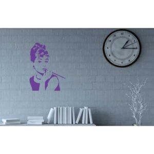 GLIX Audrey Hepburn - autocolant de perete Mov 75 x 100 cm