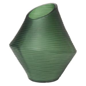 Vaza Verde din Sticla BORJE - Sticla Verde Diametru(22.5 cm) x Inaltime(25 cm)