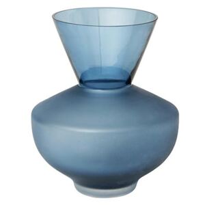 Vaza Albastra din Sticla ANTON - Sticla Albastru Diametru(20 cm) x Inaltime(24 cm)