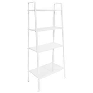 Bibliotecă tip scară, 4 trepte, metal, alb