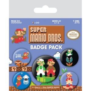 Set insigne Super Mario Bros. - Retro