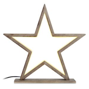 Decoratiune luminoasa maro din lemn Polaris Star Markslojd
