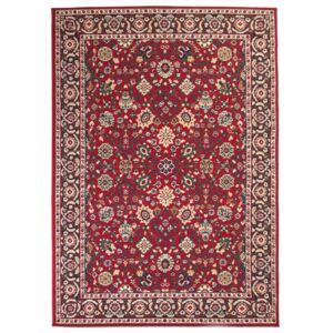 Covor persan design oriental 80 x 150 cm roșu/bej