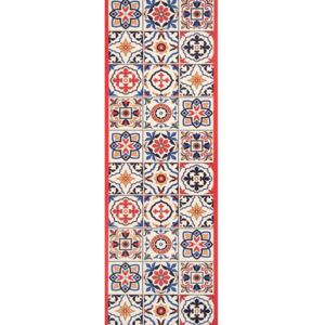 Covor White Label Mosaic, 195 x 120 cm, roșu