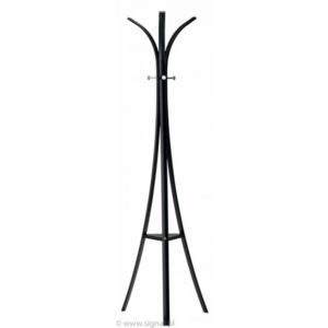 Cuier hol modern Gent, negru, structura din metal, h180 cm