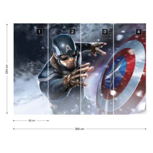 Fototapet - Marvel Captain America Vliesová tapeta - 368x254 cm