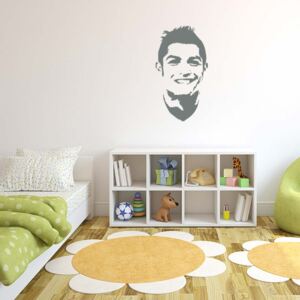 Ronaldo - autocolant de perete Gri 50 x 90 cm