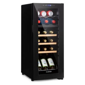Klarstein Bodega 18 Duo +, frigider pentru vin cu două zone, 50l, 18 sticle, ușă din sticlă