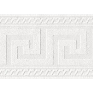Bordură tapet vlies 1835 Patent Decor albă 10,05 m x 13 cm