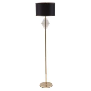 Lampadar Glam, 180x40x40 cm, meta/ plastic/ poliester, negru/ auriu