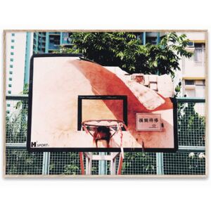 Poster cu rama stejar 30x40 cm Cities of Basketball 06 (Hong Kong) Paper Collective