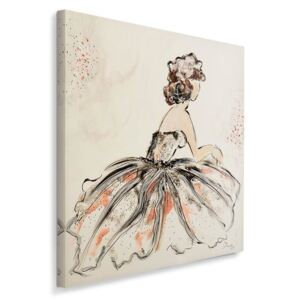 CARO Tablou pe pânză - A Girl In A Dress 20x20 cm