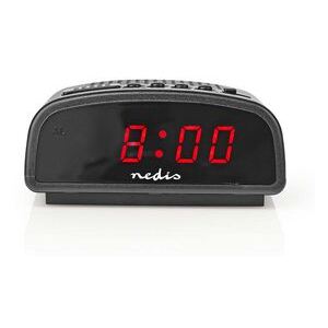 Ceas cu alarma Nedis, 0.6 LED, Snooze, negru