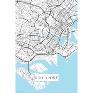 Harta orașului Singapore white