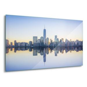 GLIX Tablou pe sticlă - Manhattan Mirror 4 x 30x80 cm