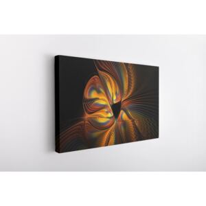 Tablou Canvas INSPO - Peacock Gold Waves 30x40