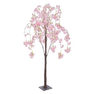 Copac decorativ cu flori artificiale cires roz 80x140h