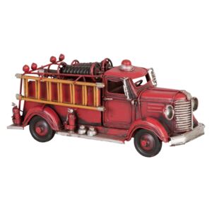 Macheta masina Pompieri retro metal rosie 23 cm x 8 cm x 10 cm