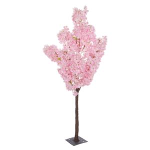 Copac decorativ cu flori artificiale cires roz 70x140h