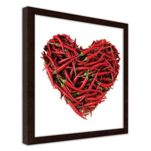 CARO Imagine în cadru - Spicy Heart 20x20 cm Maro