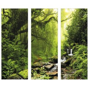 Tablou sticla Fairy Tale Forest 3 x 30x80 cm