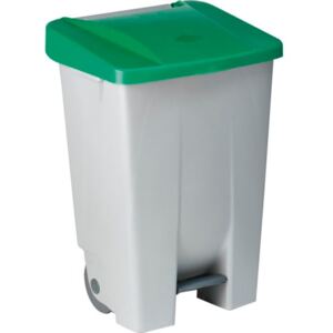 Coș de gunoi cu pedală Gastro 80 l, cenușiu/verde