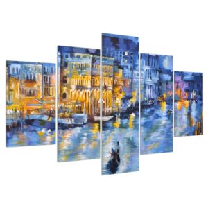 Tablou pictat cu peisaj de oraș (Modern tablou, K013537K150105)