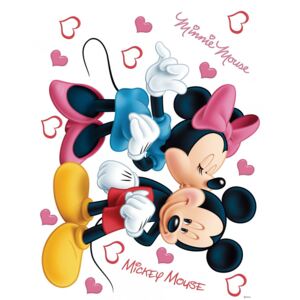 AG Design Mickey si Minnie - autocolant de perete 65x85 cm