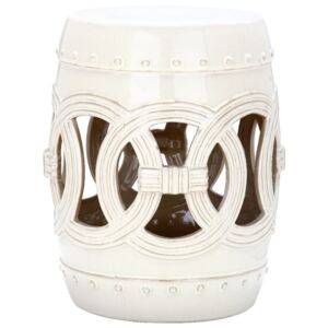 Măsuță din ceramică Safavieh Ibiza, adecvată și pentru exterior, alb